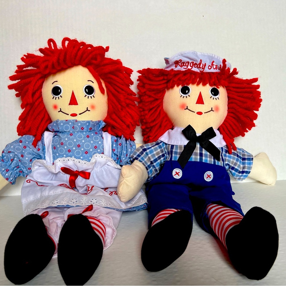 Raggedy Ann and Andy Dolls, new come as a pair.
